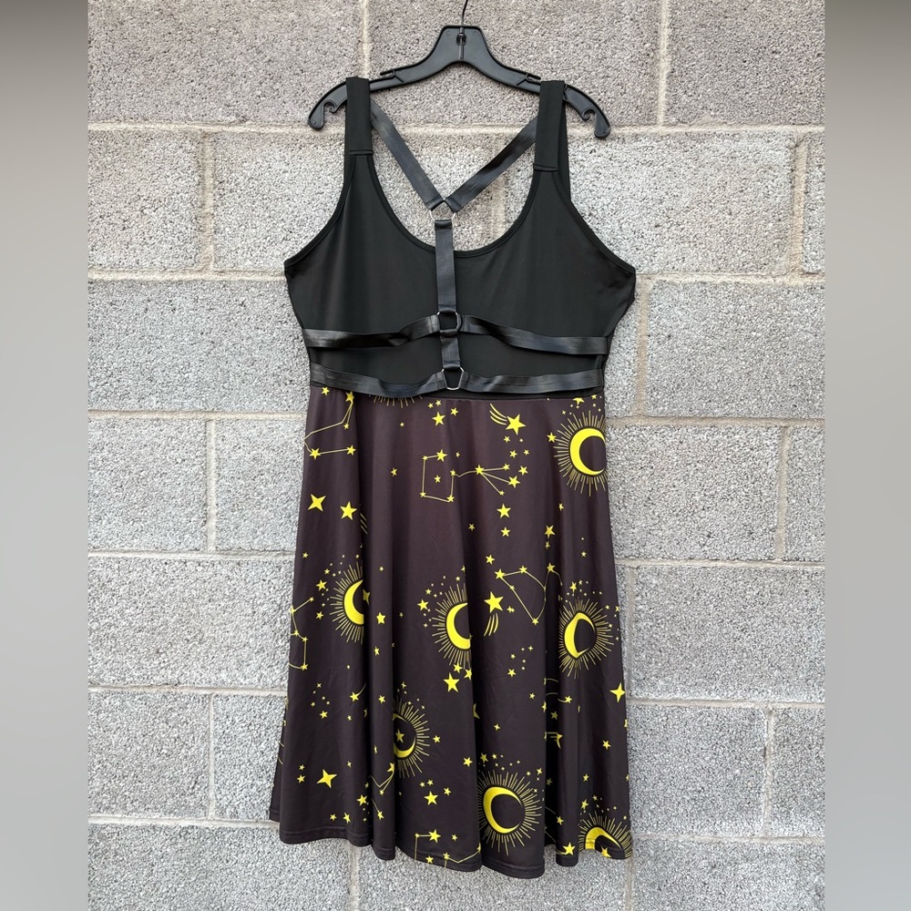 Rosegal Gothic Harness Cutout High Low Strappy Black Dress Womens Size XL